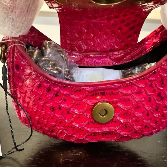 Kurt Geiger Micro Chelsea Hobo Bag Fuchsia - Picture 10 of 11